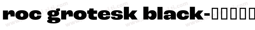 roc grotesk black字体转换